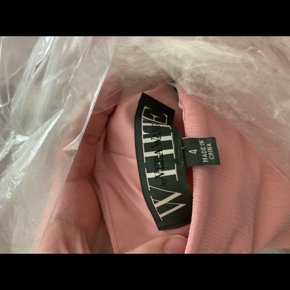 White by Vera Wang One Shoulder Bridesmaid Dress with Ruffles in Ballet - Picture 5 of 8